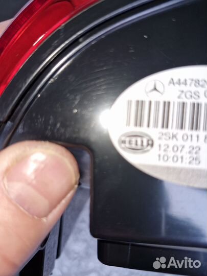 Фонарь задний левый на мерседес v class w447