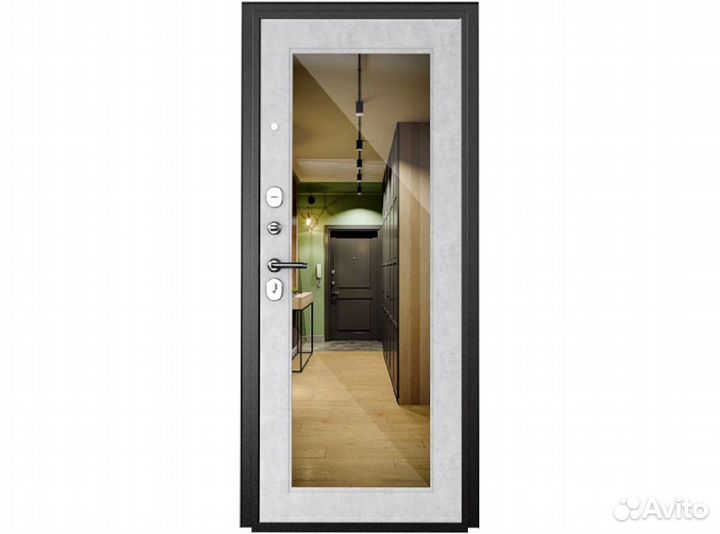 Входная дверь Могучий Витязъ с зеркалом