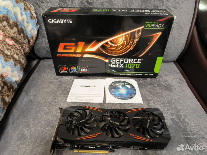 Видеокарта GTX 1070 8Gb Gigabyte G1 gaming