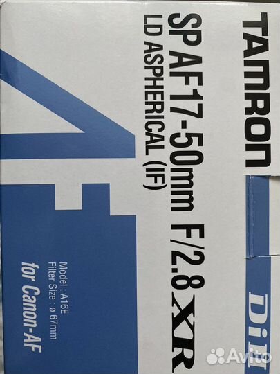 Объектив tamron 17 50 f 2,8 для canon