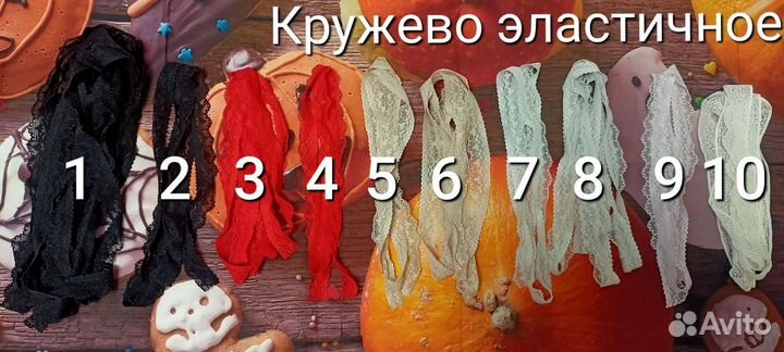 Кружево эластичное шириной 2,1 - 2,7 мм, новое
