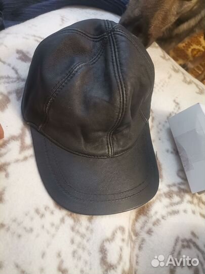 Бейсболка кожаная взрослая