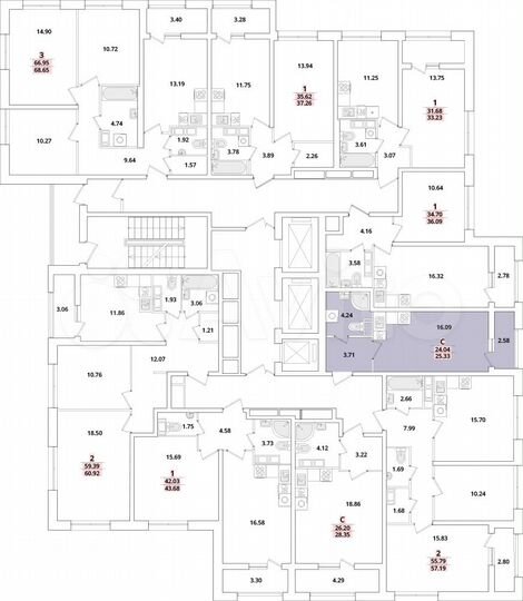 Квартира-студия, 25 м², 15/22 эт.