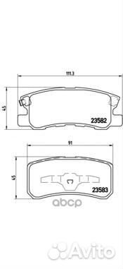 Колодки тормозные дисковые зад P54031 Brembo