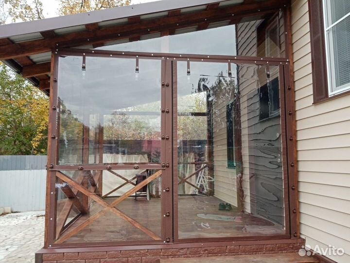 Гибкие и мягкие окна для беседок