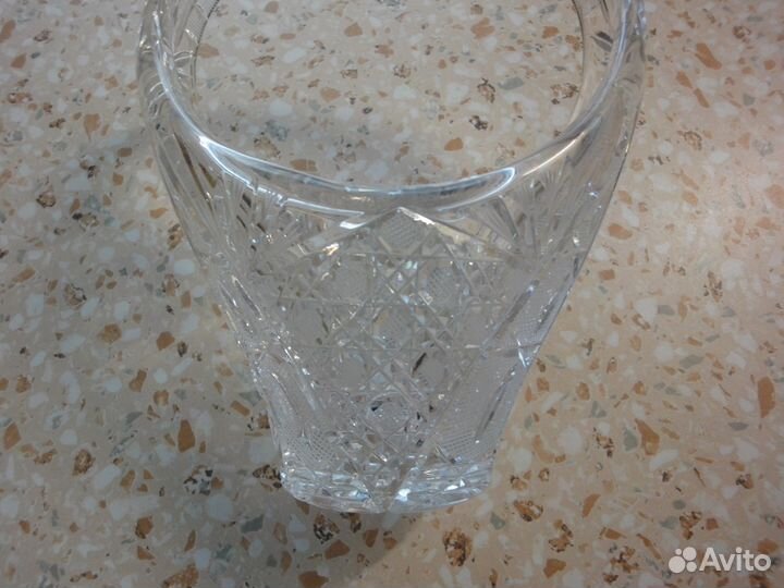 Корзина хрусталь Kristal Samobor Югославия винтаж