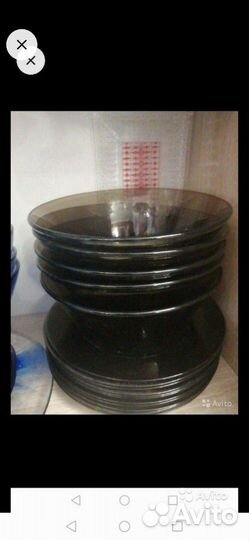 Стеклянные блюда. Комплект тарелок