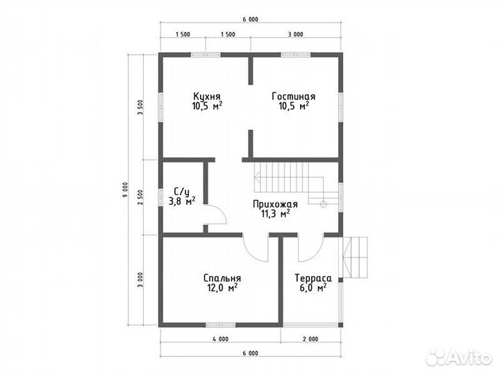 Дом из бруса 9 на 6