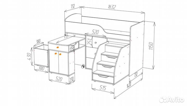 Кровать детская фея
