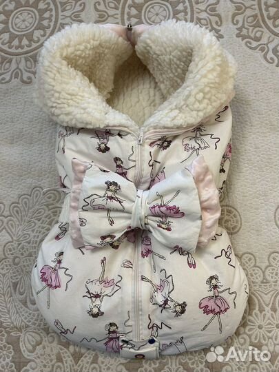 Конверт на выписку со сьемной вставкой из овчины