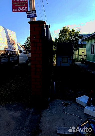 Откатные ворота с калиткой с автоматикой