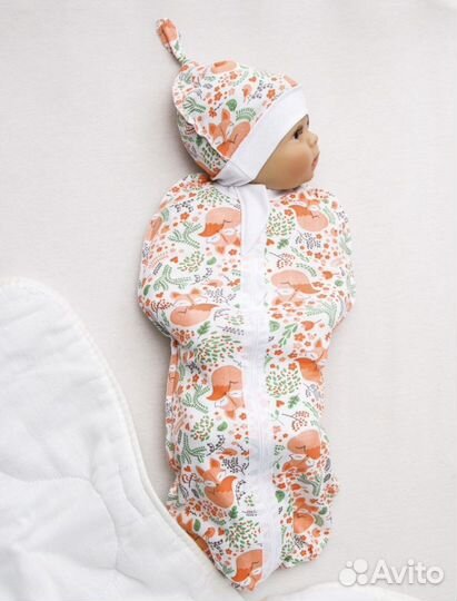 Пеленка кокон для новорожденных