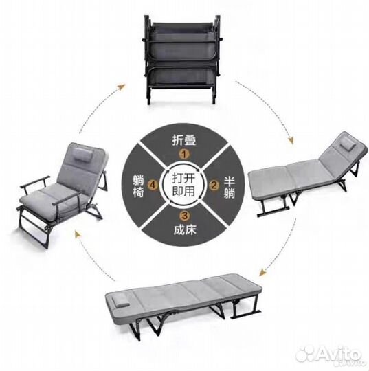 Шезлонг 3 в 1