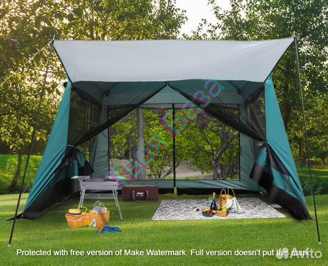 Палатка шатер суперусиленная + юбка + козырек