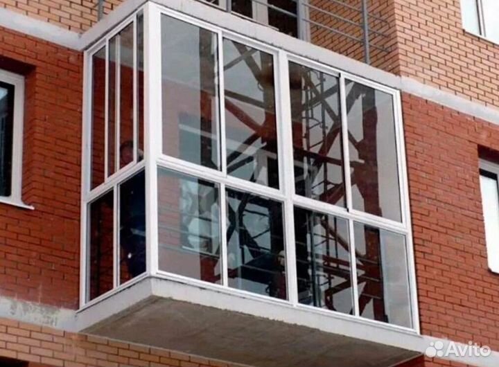 Остекление балконов и лоджий в рассрочку N4804