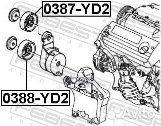 Ролик обводной приводного ремня acura/honda/FOR