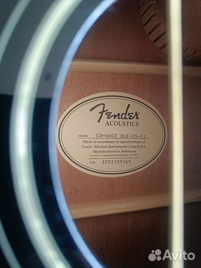 Гитара электроакустическая Fender CD-60cе