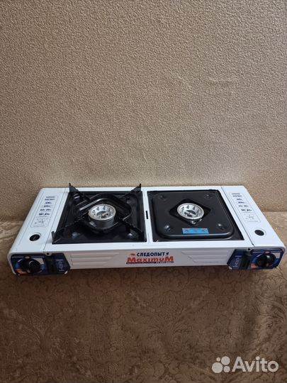 Настольная газовая плита 2 конфорки раздельные