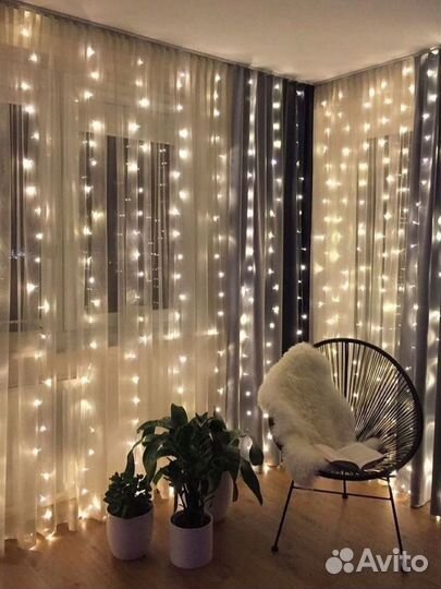 Гирлянда занавес (штора)