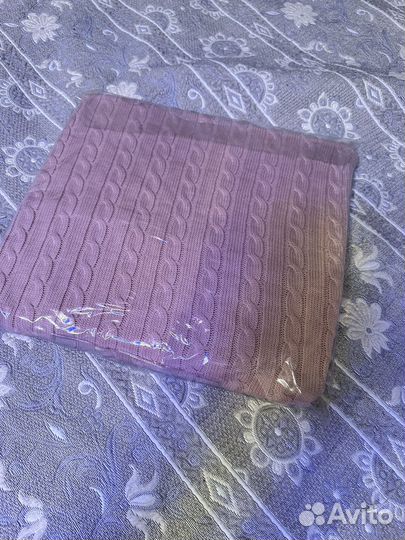 Плед детский вязаный новый