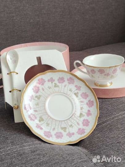 Чайная пара с ложкой. Набор подарочный. yamasen