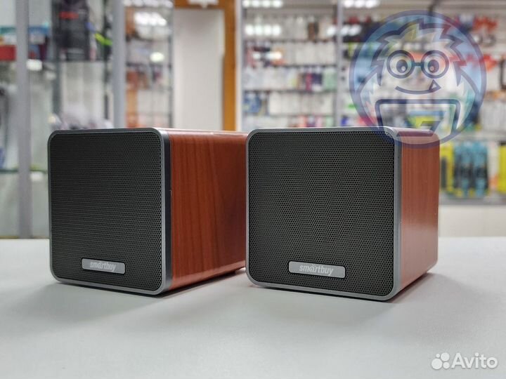 Колонки Smartbuy Cubes, коричневые