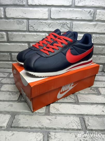 Кроссовки nike cortez classic navy red 41