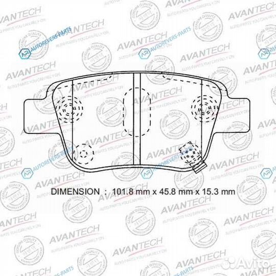 AV846 Колодки тормозные дисковые Avantech (противо