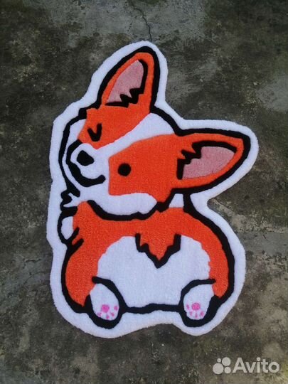 Тафтинговый ковер корги