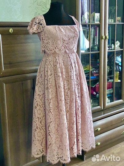 Платье на выпускной розовое кружевное