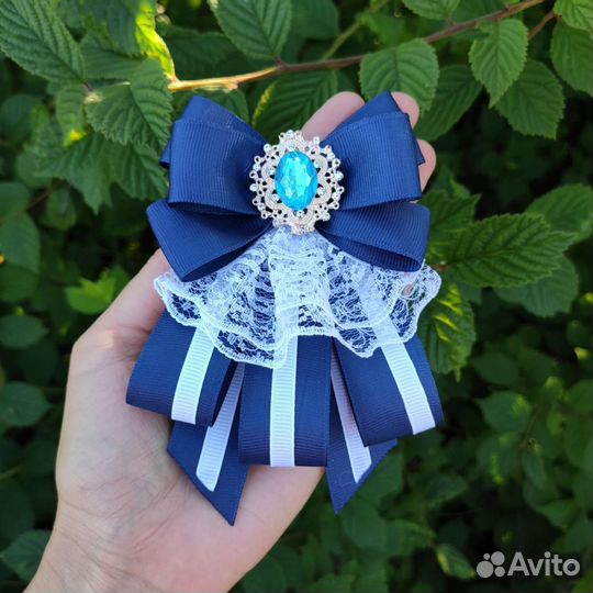 Жабо для блузки, жабо для школы, галстук-брошь