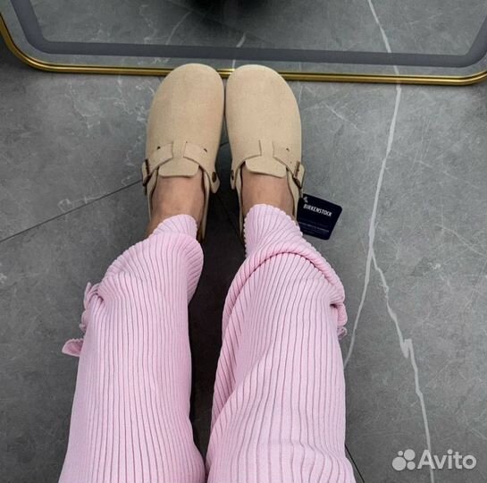 Birkenstock сабо натуральная замша