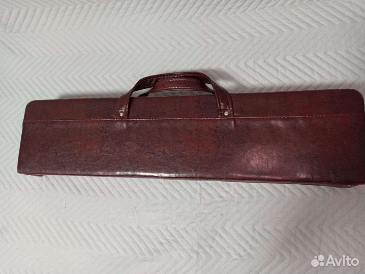 Набор шампуров в кожаном чехле подарочный