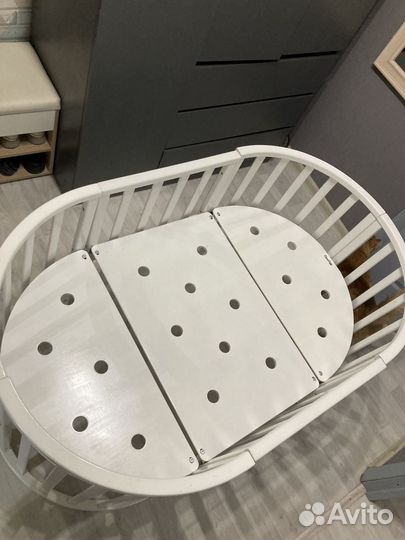 Детская кровать трансформер круглая (овал)