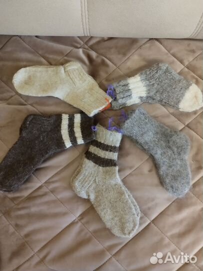 Шерстяные носки вязаные детские