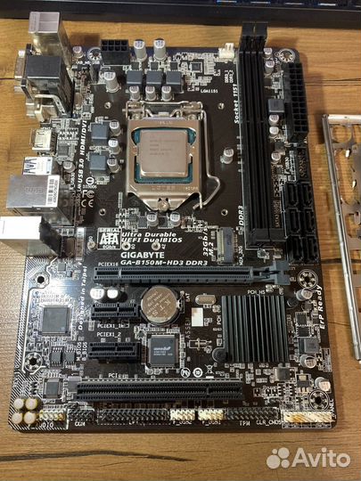 B150 1151 4gb + Celeron G3900 Материнская плата