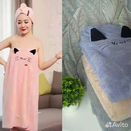 Банные наборы килт +шапочка для девушек