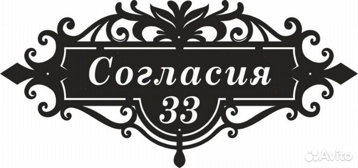 Адресная табличка металлическая