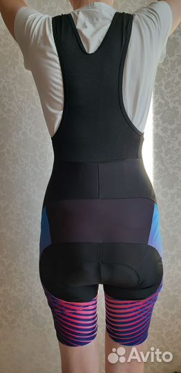 Велошорты с лямками и памперсом женские 48
