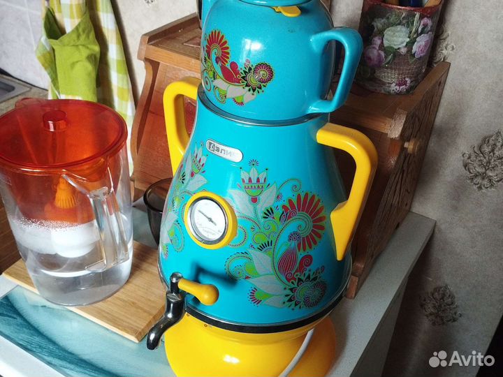 Самовар с заварником электрический