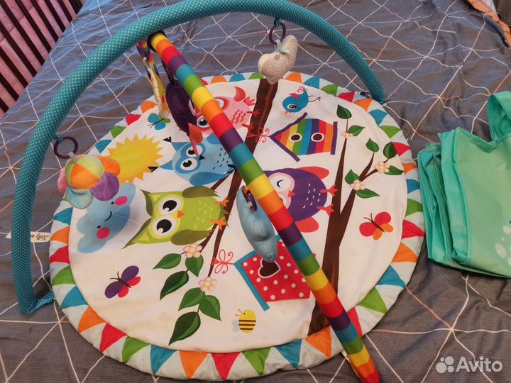 Детский развивающий коврик с дугами baby whales