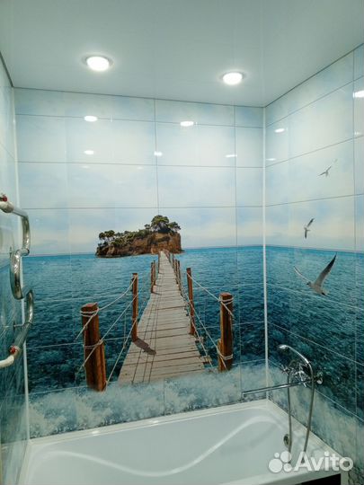 Ванная комната под ключ,обшивка пвх панелями