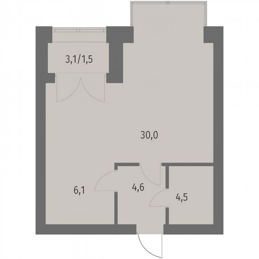 1-к. квартира, 46,8 м², 10/11 эт.