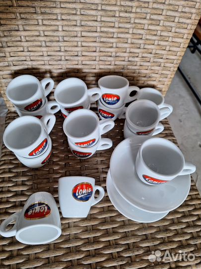 Фарфор Lonia IL caffe, кофейные чашки с блюдцем