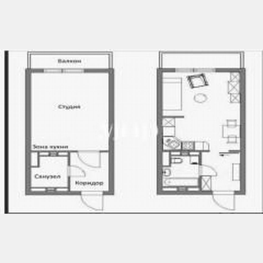 Квартира-студия, 24,3 м², 6/58 эт.