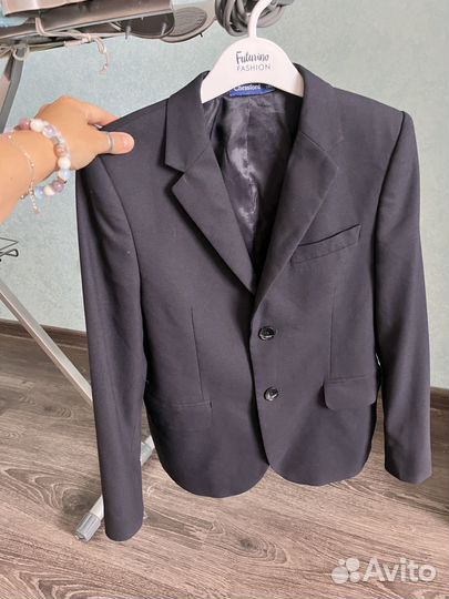 Школьный пиджак 140 синий