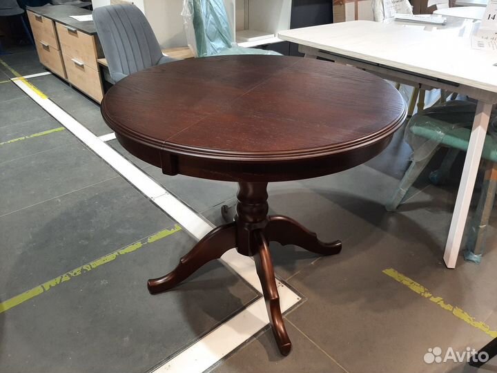 Стол круглый раздвижной массив орех