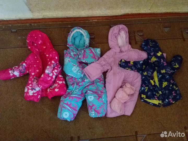 Вещи пакетом на девочку 1-3 года 4 пакета