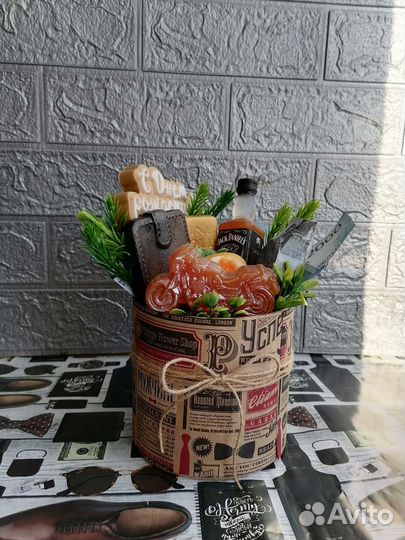 Мужские букеты и наборы из мыла