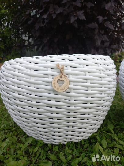 Кашпо из исскуственного ротанга